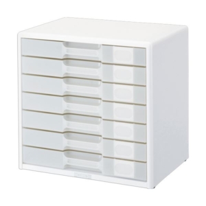 ライオン事務器 透明レターケースカド丸タイプ A4ヨコ 7段 A4-557W 1台