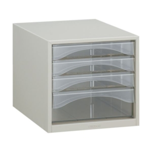 TRUSCO レターケースA4型・浅型深型コンビタイプ 4段 A4-SW 1台