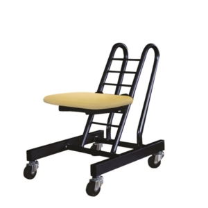 キャスターチェア 天然木座面タイプ ナチュラル mm 日本製 スチールパイプ 代引不可