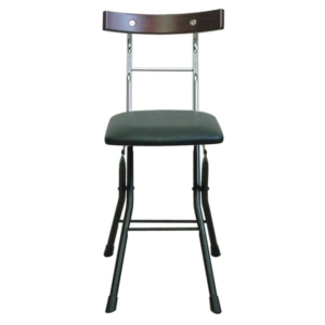 折りたたみ椅子 ブラック ブラック+ 日本製 スチールパイプ 代引不可