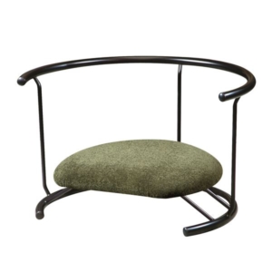 あぐら椅子/正座椅子 背もたれ付き ブラック 耐荷重80kg 日本製 スチール リビング 代引不可