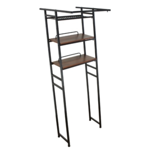 ランドリーラック ランドリー収納 ～80cm 伸縮式 スチール 立て掛けラック アジャスター付 脱衣所 洗面所 洗濯機