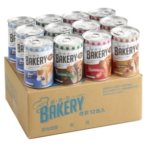 3年保存 新食感ベーカリー/非常食 12缶入(イチゴ・チョコ・ミルク・キャラメル各3缶) 4個セット 日本製 保存パン 保存食 アウトドア 備蓄 代引不可