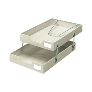 (まとめ) コクヨ スチールトレー A4タテ2段 ライト ST-2 1個 5セット