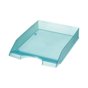 (まとめ) クルーズ スケルトンカラーレタートレーA4タテ T-500BL 1セット(3個) 10セット