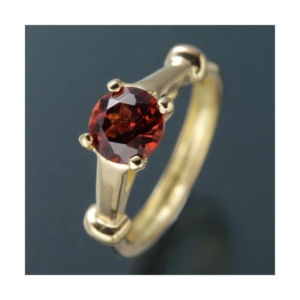 Amelie onchouchou K18誕生石NEWベビーリングネックレス 1月 ガーネット