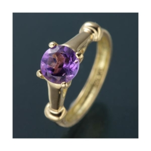 Amelie onchouchou K18誕生石NEWベビーリングネックレス 2月 アメシスト