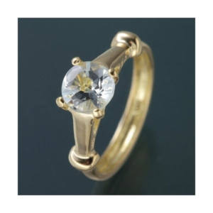 Amelie onchouchou K18誕生石NEWベビーリングネックレス 3月 アクアマリン