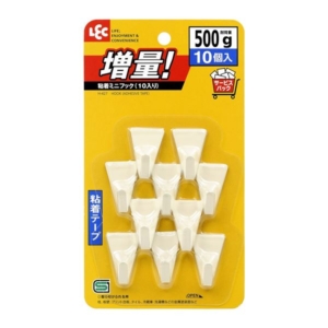 粘着ミニフック 10個入 耐荷重:500g mm 60個セット
