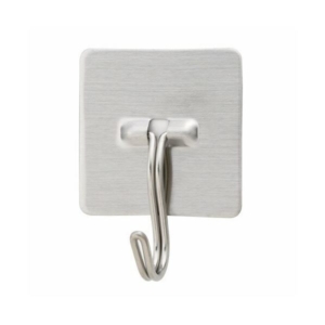 ステンレスフック ハング 耐荷重2kg 粘着テープ式 吊り下げ可 タイル ガラス 冷蔵庫 机対応 120個セット