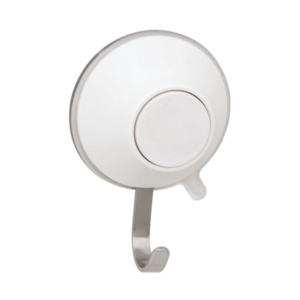 (まとめ) 吸盤フック プッシュ式 ステンレス製フック 吸着力低下お知らせ機能つき 120個セット