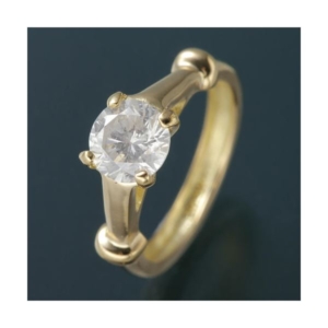 Amelie onchouchou K18誕生石NEWベビーリングネックレス 4月 ダイヤモンド