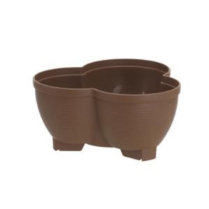 (まとめ) 連結鉢/タワーポット チョコプラスチック製 植木鉢 ガーデニング用品 園芸 76個セット