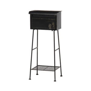 ポスト 郵便受け mm 横型 ローズ スチール 棚付き ガーデン 玄関 エントランス 入口 店舗 お店 代引不可