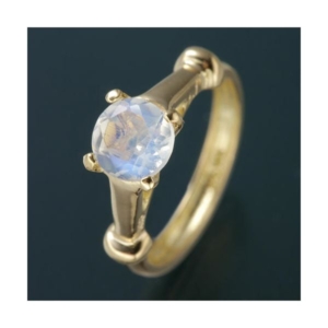 Amelie onchouchou K18誕生石NEWベビーリングネックレス 6月 ムーンストーン