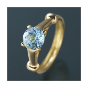 Amelie onchouchou K18誕生石NEWベビーリングネックレス 11月 トパーズ