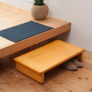 3個セット 木製玄関踏み台()(/茶) 木目(天然木)/ステップ/介護/玄関収納/北欧風/エントランス/アジャスター付き/完成品/NK-635