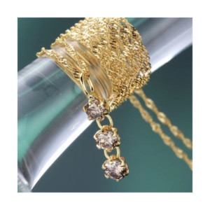 K18YG3ダイヤモンドペンダント/ネックレス