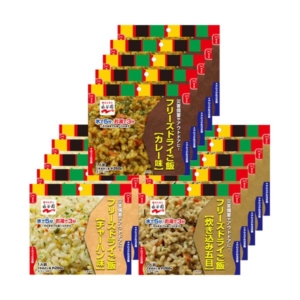 永谷園 業務用フリーズドライごはん3種セット(カレー、炊き込み五目、チャーハン 各5食) 1ケース