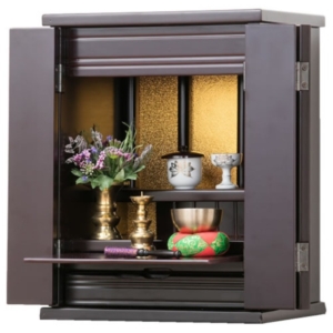 仏壇 14号 上置き 木製 小型 完成品 代引不可