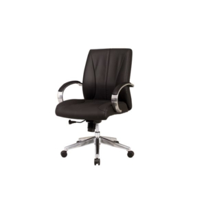 マネジメントチェア/オフィスチェア ~1070mm 合皮/合成皮革 アルミダイカスト キャスター 肘付き 会社 組立品 代引不可
