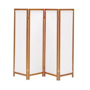 木製 スクリーン/パーテーション 帆布 4連 mm 4枚 リビング 客室 客間 完成品 代引不可