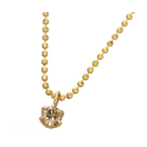 K18 0.1ctシャンパンカラーダイヤモンドペンダント/ネックレス K18ゴールド