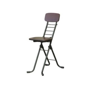 折りたたみ椅子 ダーク 日本製 高さ6段調節 スチールパイプ 完成品 1脚販売 リビング 在宅ワーク 代引不可