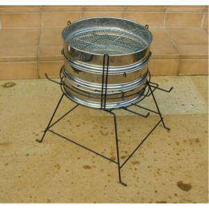 らくらく土フルイセット 本体/アミ３枚/スタンド 37cm用 スチール 日本製 園芸 ガーデニング用品