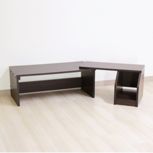 デスク 伸長 システム ロー タイプ 日本製 木製 棚 収納 付き 在宅 テレ ワーク オフィス 勉強 机 代引不可