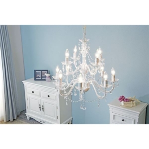 シャンデリア 照明器具 約 12灯 スチール アクリル樹脂 組立品 リビング ダイニング 代引不可