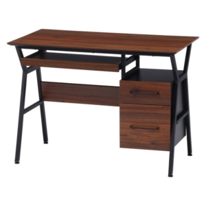 パソコンデスク ワークデスク 約 引き出し付 スチール 組立品 在宅ワーク テレワーク リビング 代引不可