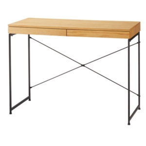 パソコンデスク ワークデスク 引き出し付き スチール 木目 組立品 リビング 子供部屋 勉強部屋 在宅ワーク