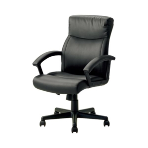 ナカバヤシ OAレザーチェア 肘付 CNL-501BK 1脚 組立品