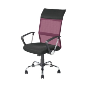 YAMAZEN 爽快メッシュチェア 肘付 EMG-778H(WRD) 1脚 組立品