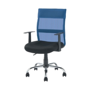 YAMAZEN ミドルバック 爽快メッシュチェア 肘付 EMG-778MA(B) 1脚 組立品