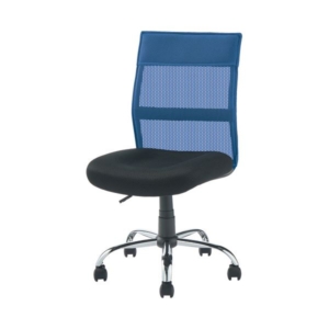 YAMAZEN ミドルバック 爽快メッシュチェア 肘なし EMG-778M(B) 1脚 組立品