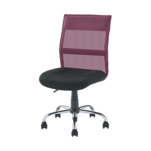 YAAZEN ミドルバック 爽快メッシュチェア 肘なし EMG-778M(WRD) 1脚 組立品