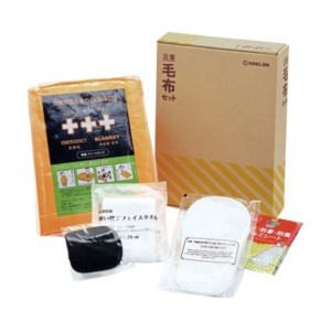 （まとめ）ジム 災害毛布セット ABS-200 1箱 3セット