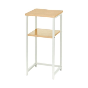 （まとめ）YAAZEN 受付台 幅350 奥行350 高さ725mm 木目ナチュラル/ MRT-35R（GNA/IV） 1台 組立品 3セット