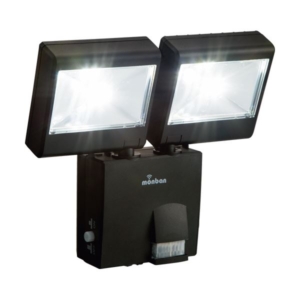 （まとめ）オーム電機 EDセンサーライト（乾電池式 2灯2W） LS-B224D-K 1台 3セット