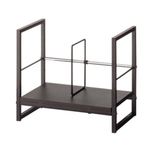 （まとめ）YAAZEN デスク上ファイルラック 幅390mm DUF-4025BKBK 1台 組立品 3セット