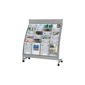 エヌケイ パンフレットスタンド PS-C406-W(ケース色） 4列6段 組立品