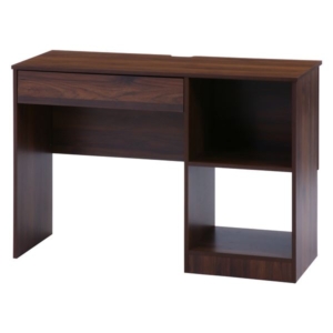 パソコンデスク 学習机 ミディアム 袖付き 引き出し収納付 片袖デスク 組立品 工具不要 在宅ワーク テレワーク 代引不可