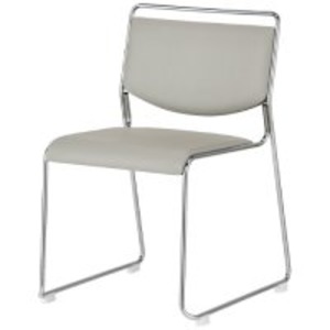 (まとめ) ジョインテックス 会議イス FSN-M6 GY 4脚セット