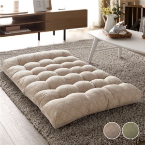 もこもこ フロアクッション 長座布団 座椅子 ごろ寝マット 和小紋 花柄 ジャガード織 ジャパンディ 代引不可