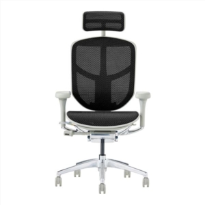 オフィスチェア デスクチェア グレーフレーム ヘッドレスト付き 肘付 エルゴヒューマン エンジョイ2 代引不可