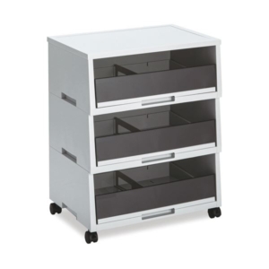 リス ペーパー分類ボックス 3段 A-3深型 ダーク D-187-503-5 1台