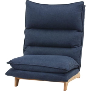 クッション座椅子1P LNV ライトネイビー 組立品 代引不可