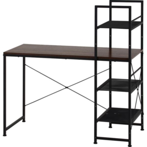 パソコンデスク ワークデスク mm 高さ調節可 左右組み換え ラック付き デスク 組立品 リビング 代引不可